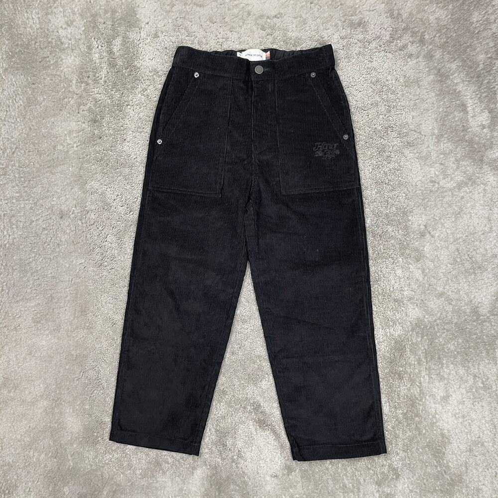 Honor the Gift Kids Corduroy Work Pants 12 Black Unisex Relaxed Fit Streetwear